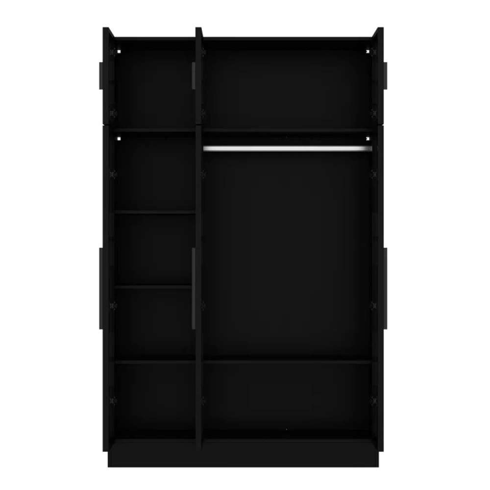 VELARE - Sleek Contemporary Design Black Wardrobe - Image 5