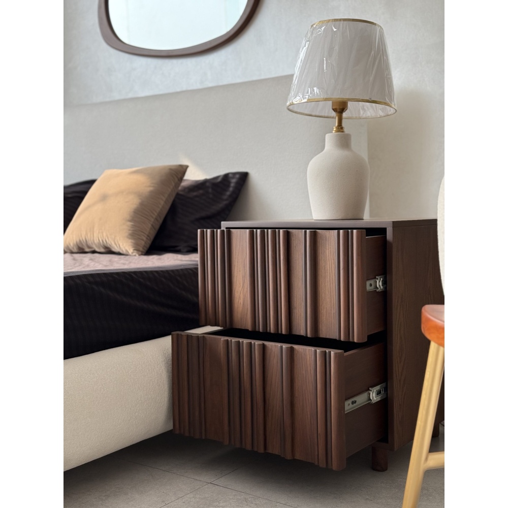 WELCO - White Boucle with Boomerang Legs Bedroom Set - Image 3