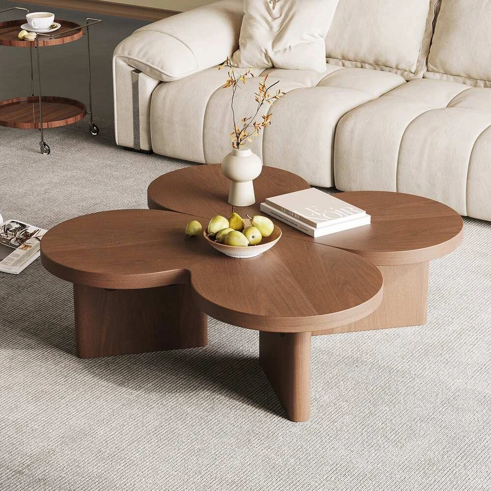 WINK - Flower Shape polish finish Coffee Table Set - Image 4