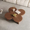 WINK - Flower Shape polish finish Coffee Table Set