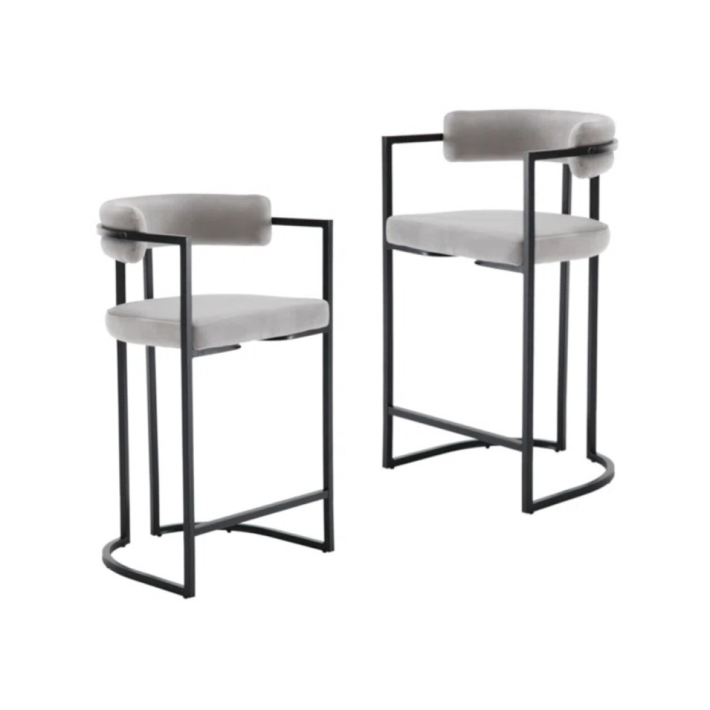 SABLE - Industrial Style Metallic Frame Bar Chair - Image 2