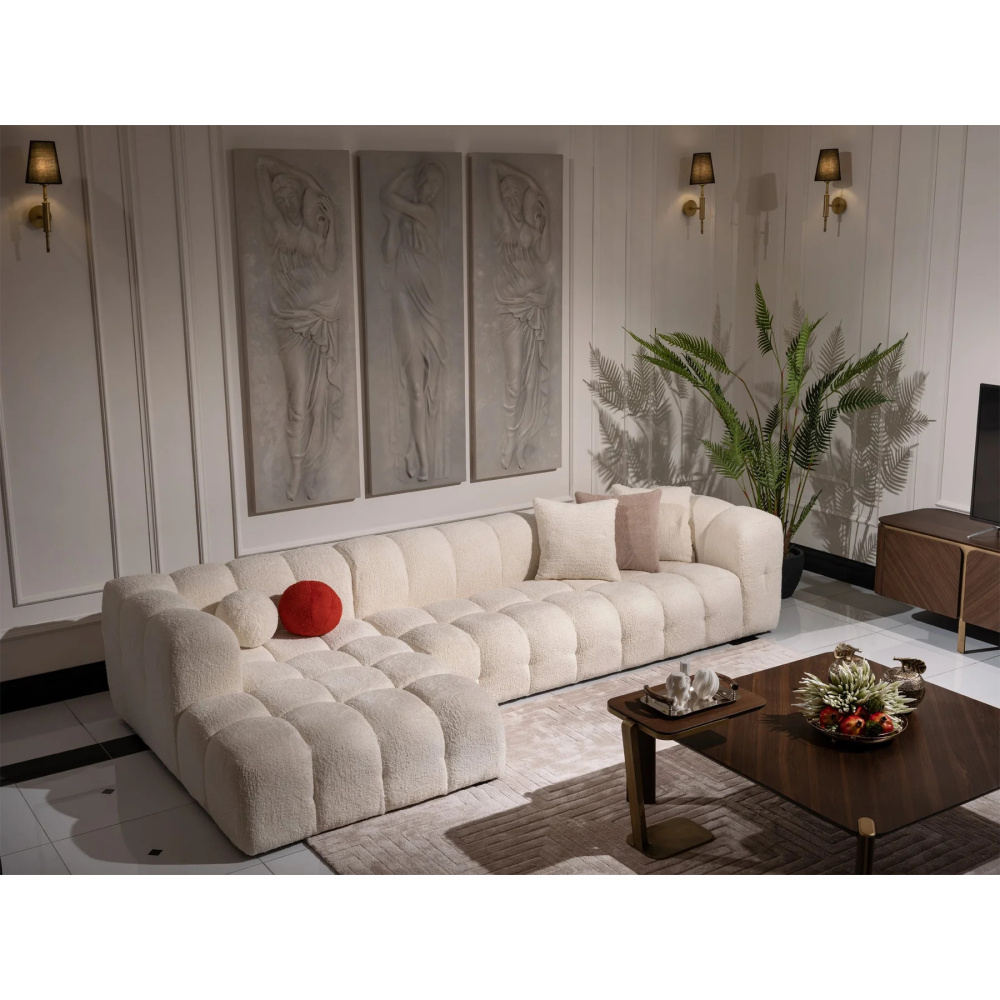 SNOWDRIFT - Contemporary Design L-Shape Bubble Couch - Image 3