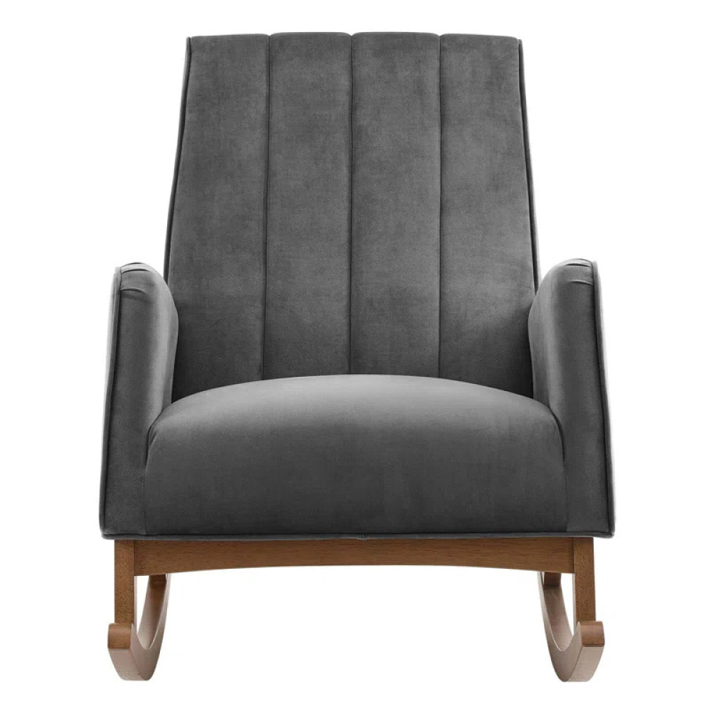 AERIS - Modern Channel Tufted Style Rocking Chair - Image 2