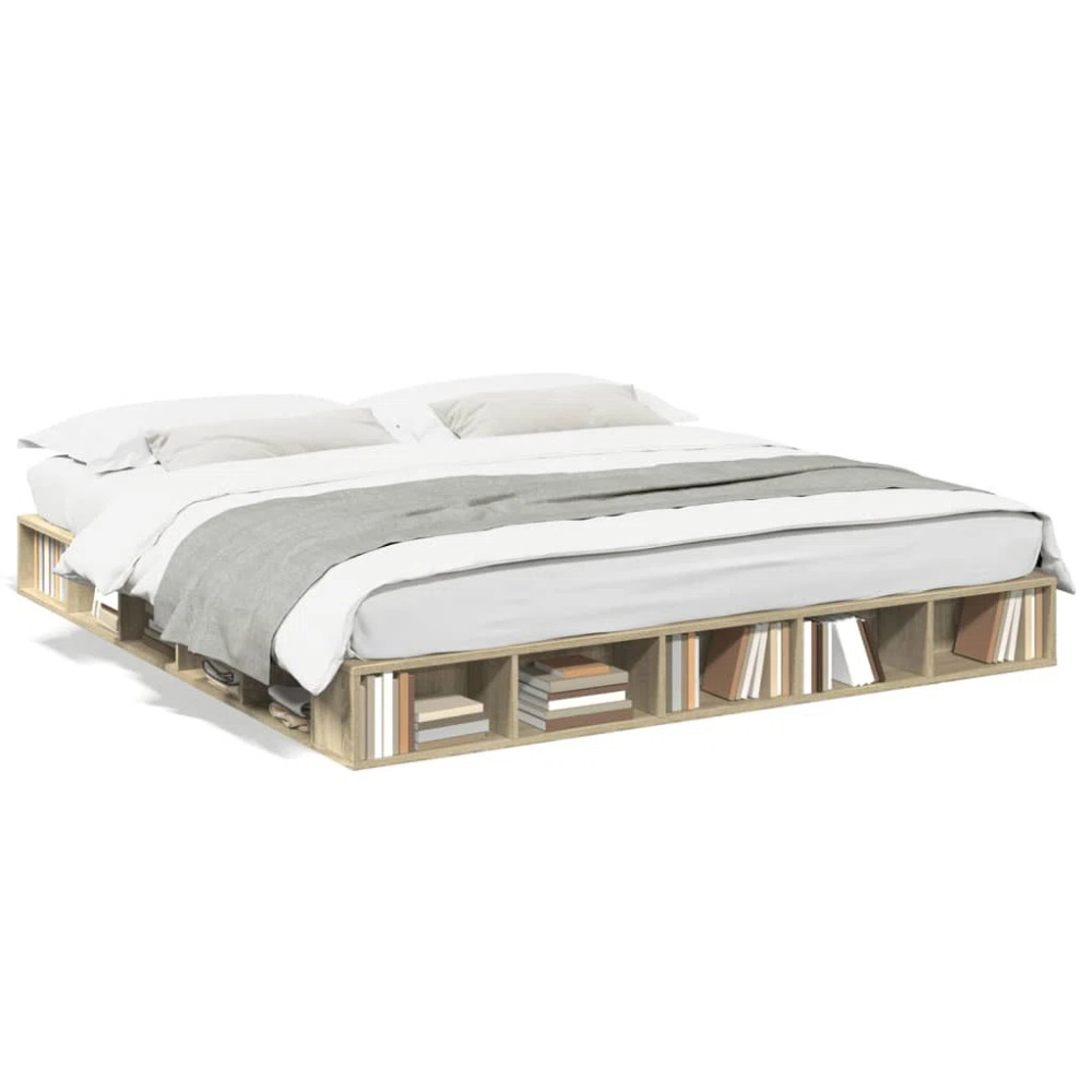 OAKLYN - King Size Platform Bed with Open Compartments - Image 2