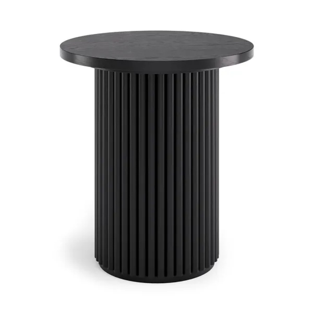 PILLAR - Minimalist Design Black Round End Table - Image 3