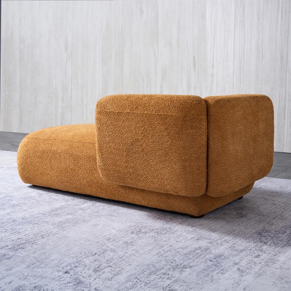 SOLEIL - Rustic Orange Platform Style Chaise Lounge - Image 3