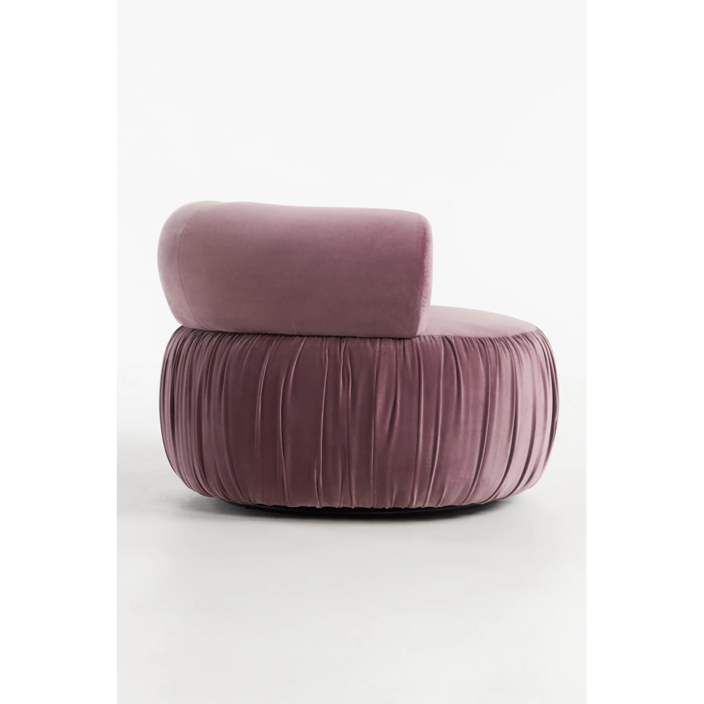 VELLUM - Chic Round Accent Chair in Purple - Image 3
