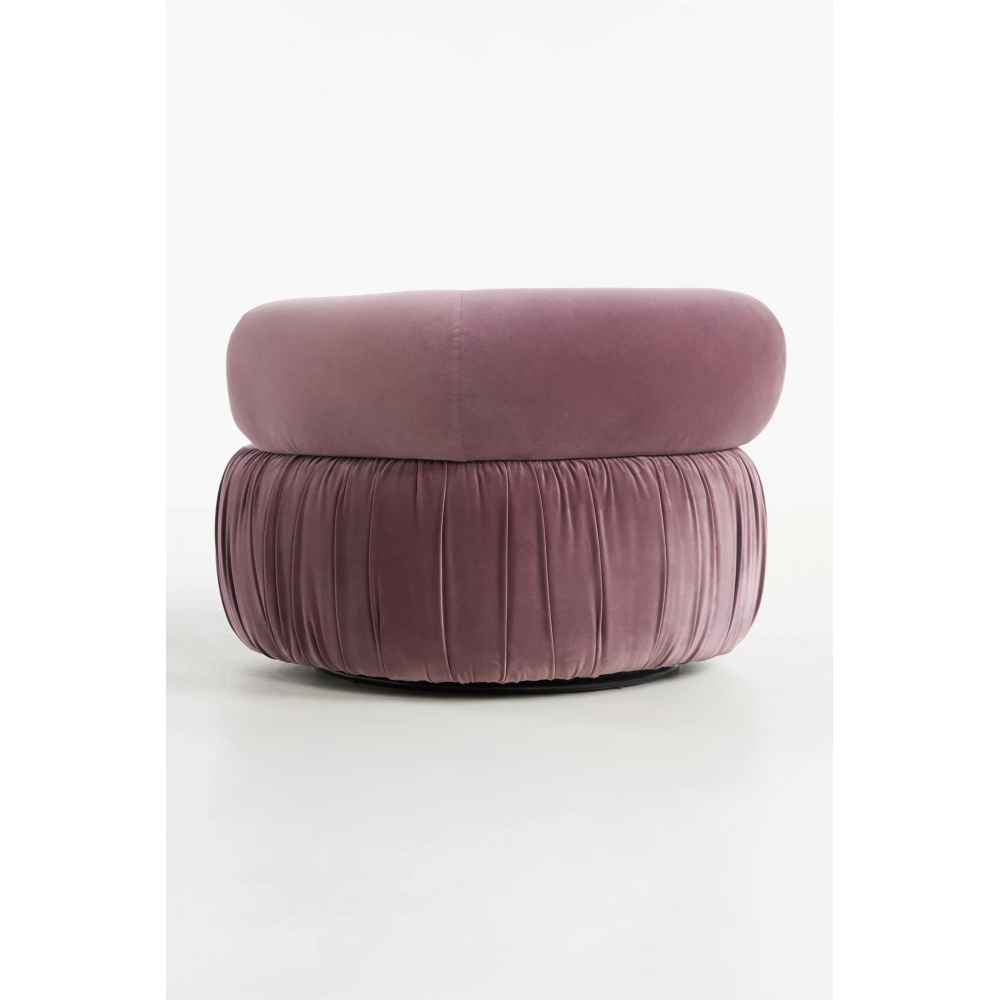 VELLUM - Chic Round Accent Chair in Purple - Image 4