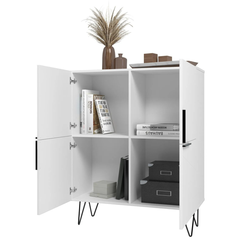 FIKA - Scandinavian Design White Storage Cabinet - Image 6