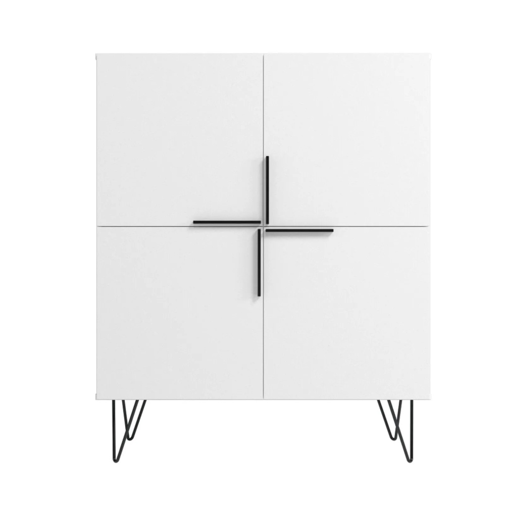 FIKA - Scandinavian Design White Storage Cabinet - Image 2