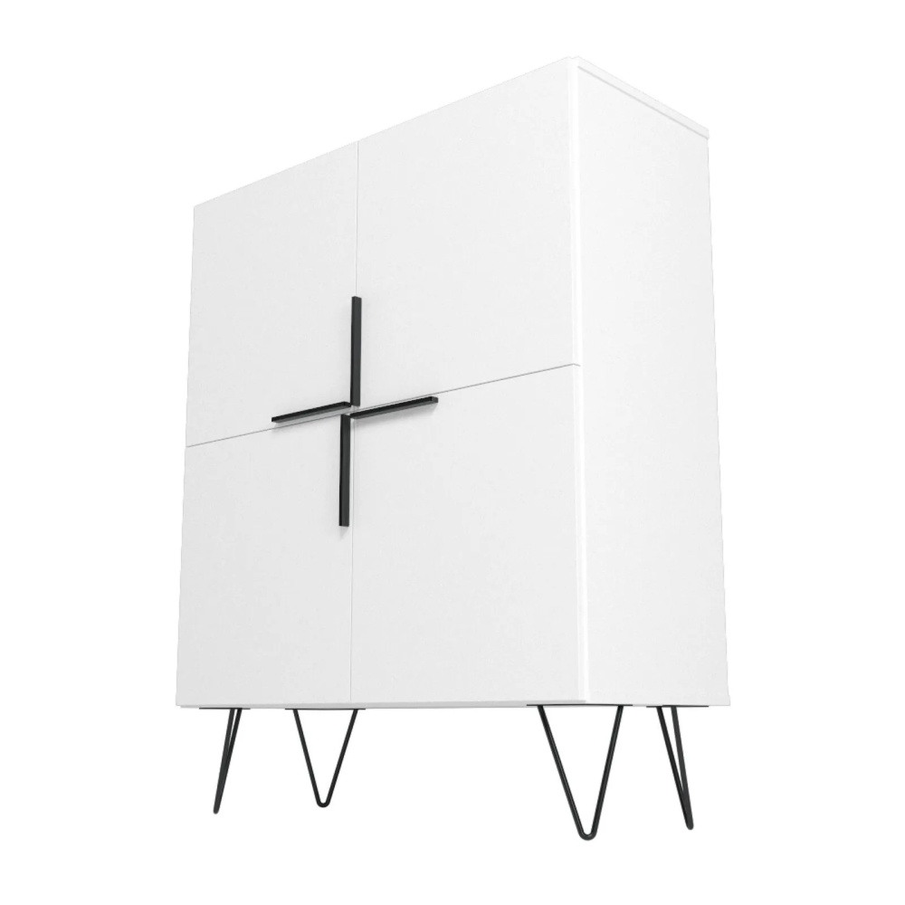 FIKA - Scandinavian Design White Storage Cabinet - Image 3