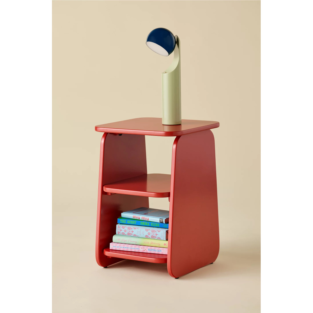 MOSSY - Vibrant Red Three Tired End Table