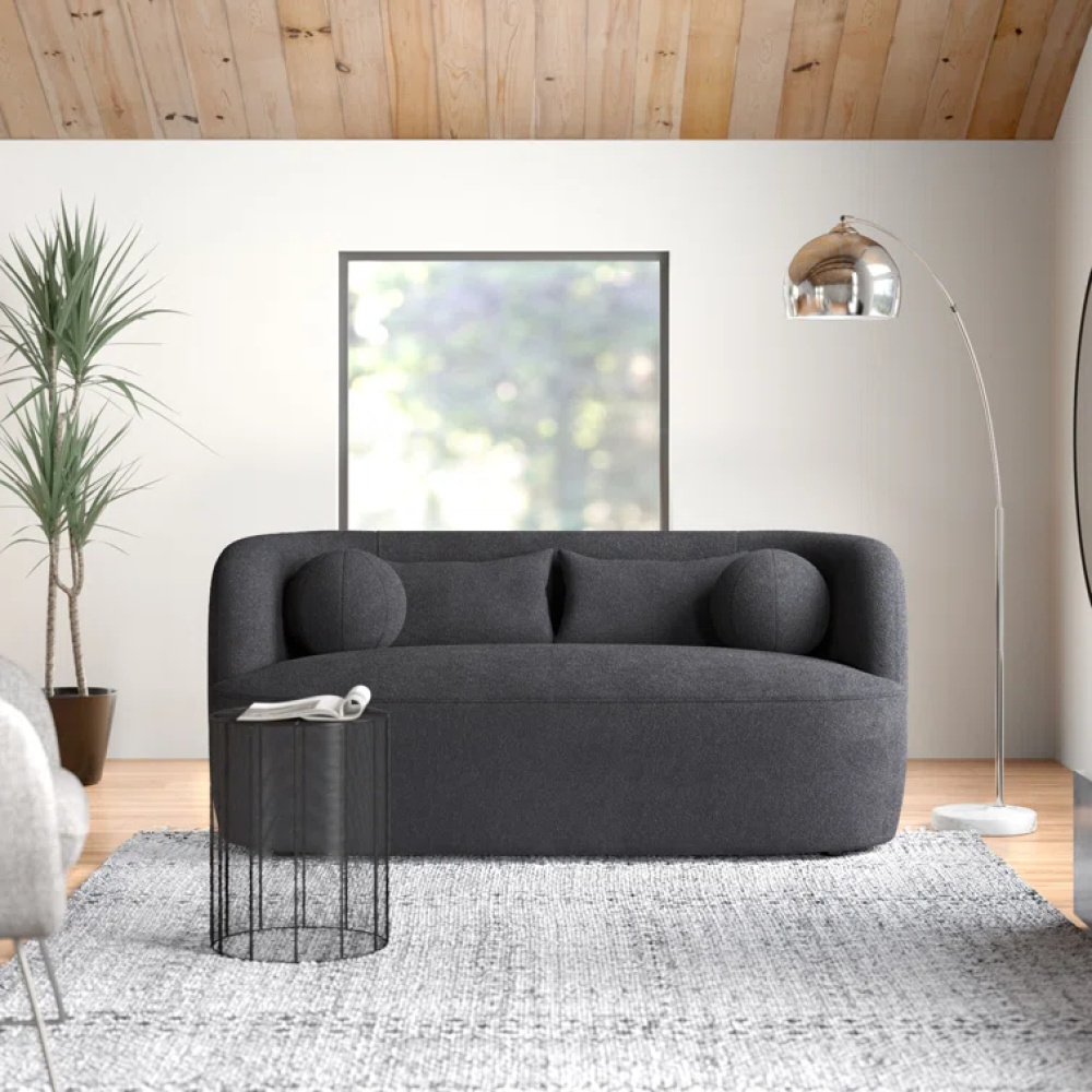 LUSTRA - Urban Style Dark Grey Two Seater Couch