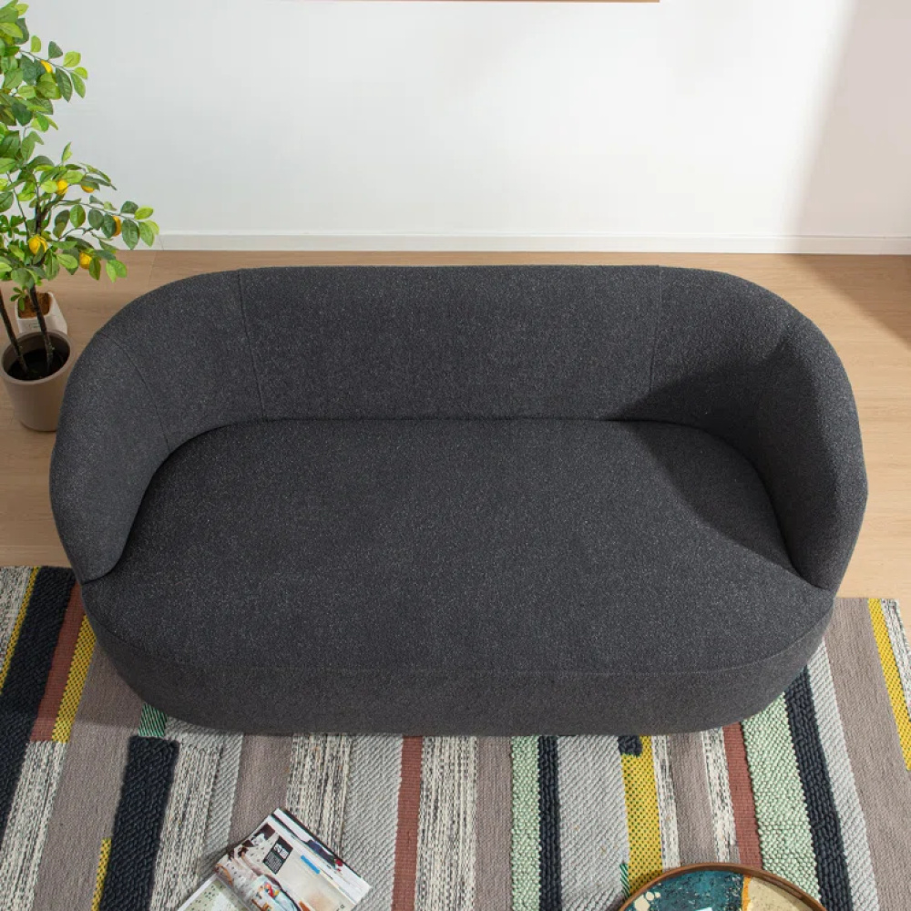 LUSTRA - Urban Style Dark Grey Two Seater Couch - Image 2
