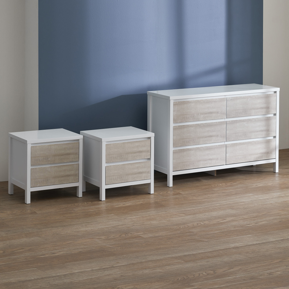 DUNLEY - Minimalist Design Beige and White Bedroom set - Image 3