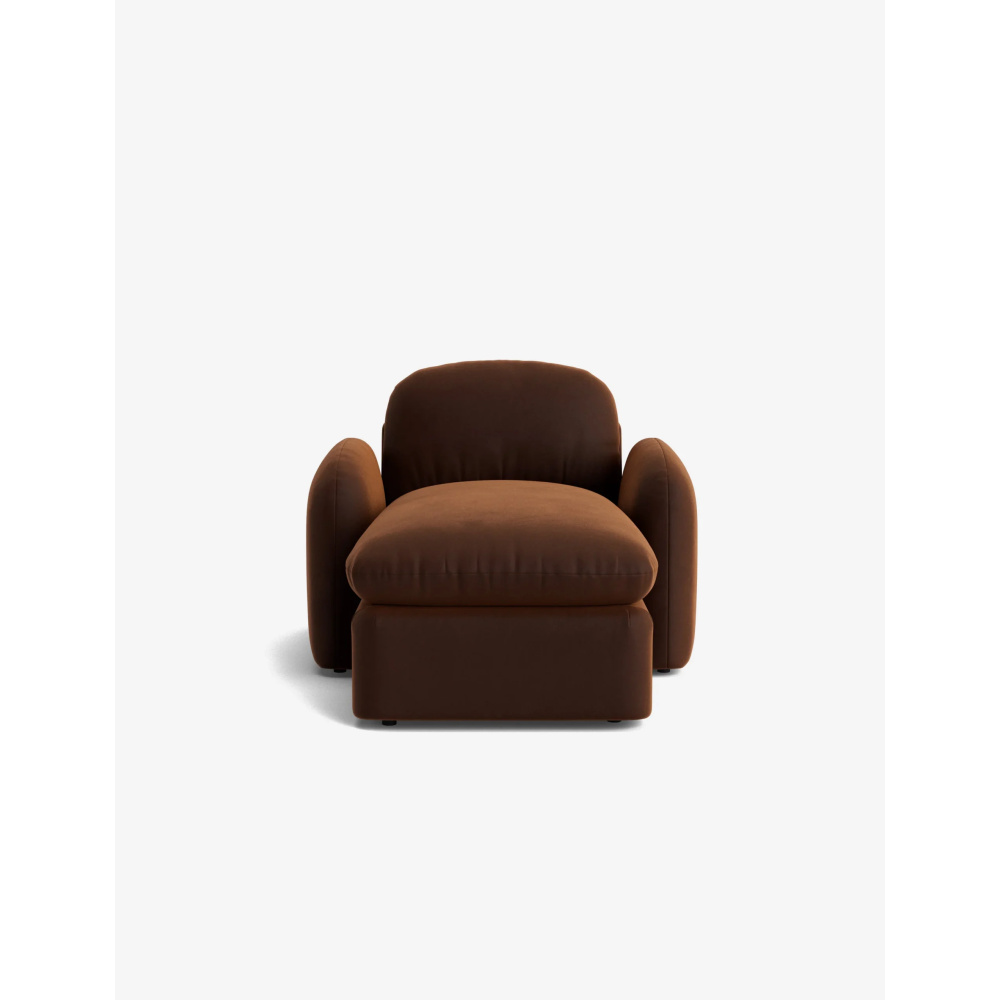 CINNA - Cinnamon Brown Chaise Lounge - Image 2