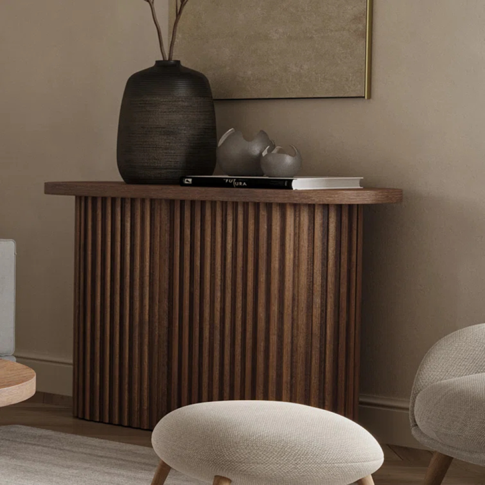 PUDGY - Mid Century Oval Shape Console Table