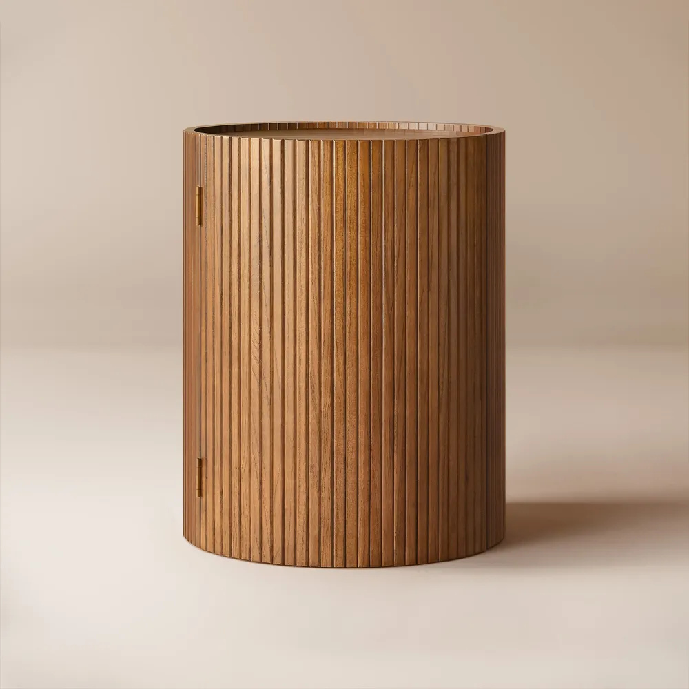 SOJORN - Classic Contemporary Style Round Storage End Table - Image 4