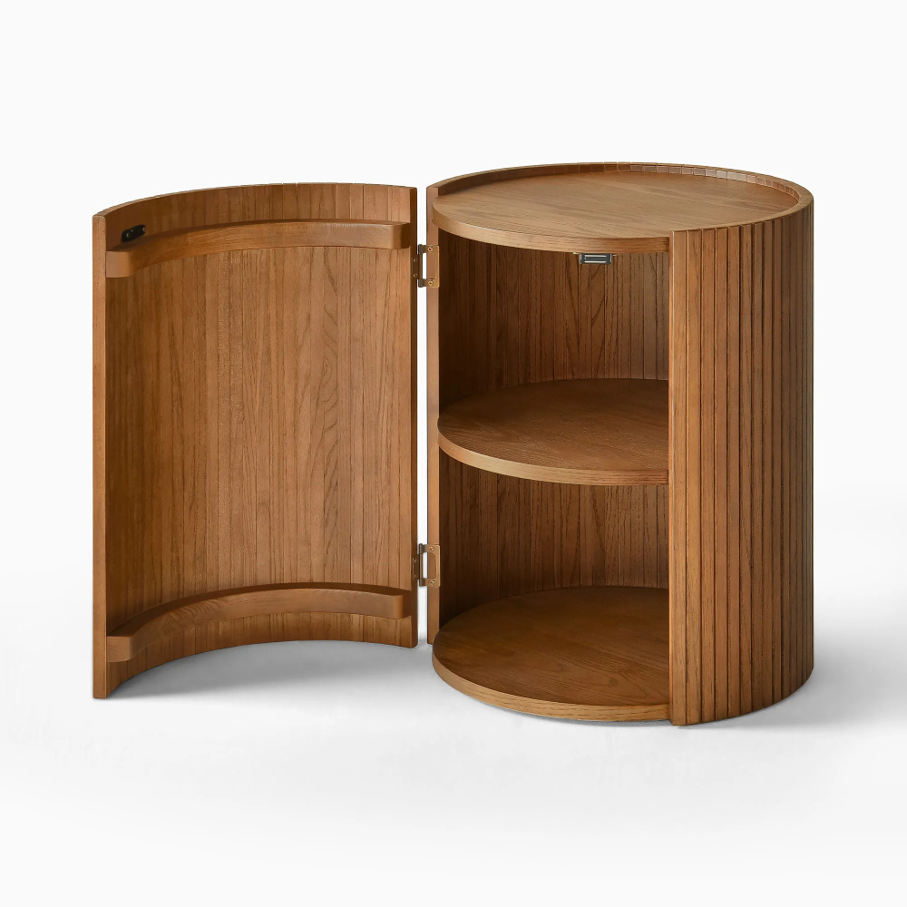 SOJORN - Classic Contemporary Style Round Storage End Table - Image 5