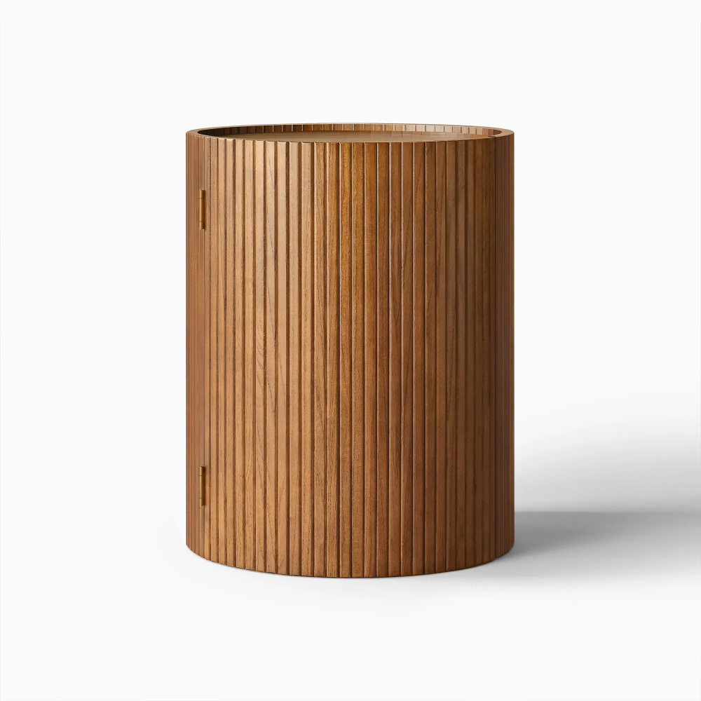 SOJORN - Classic Contemporary Style Round Storage End Table - Image 7