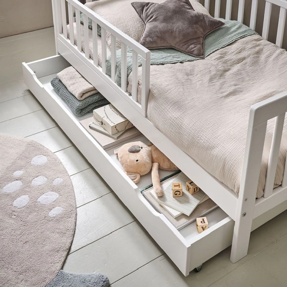 CELLO - Minimalist White Kids Bed with Storage - Image 3