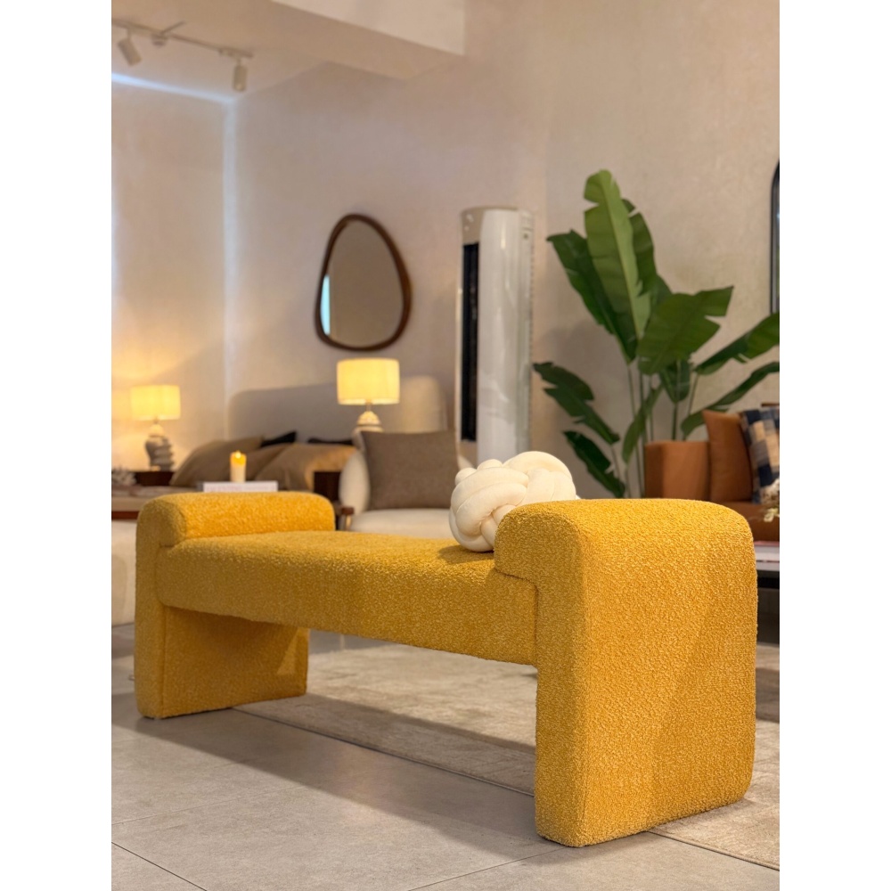GRAINY - Urban Style Yellow Ottoman Bench