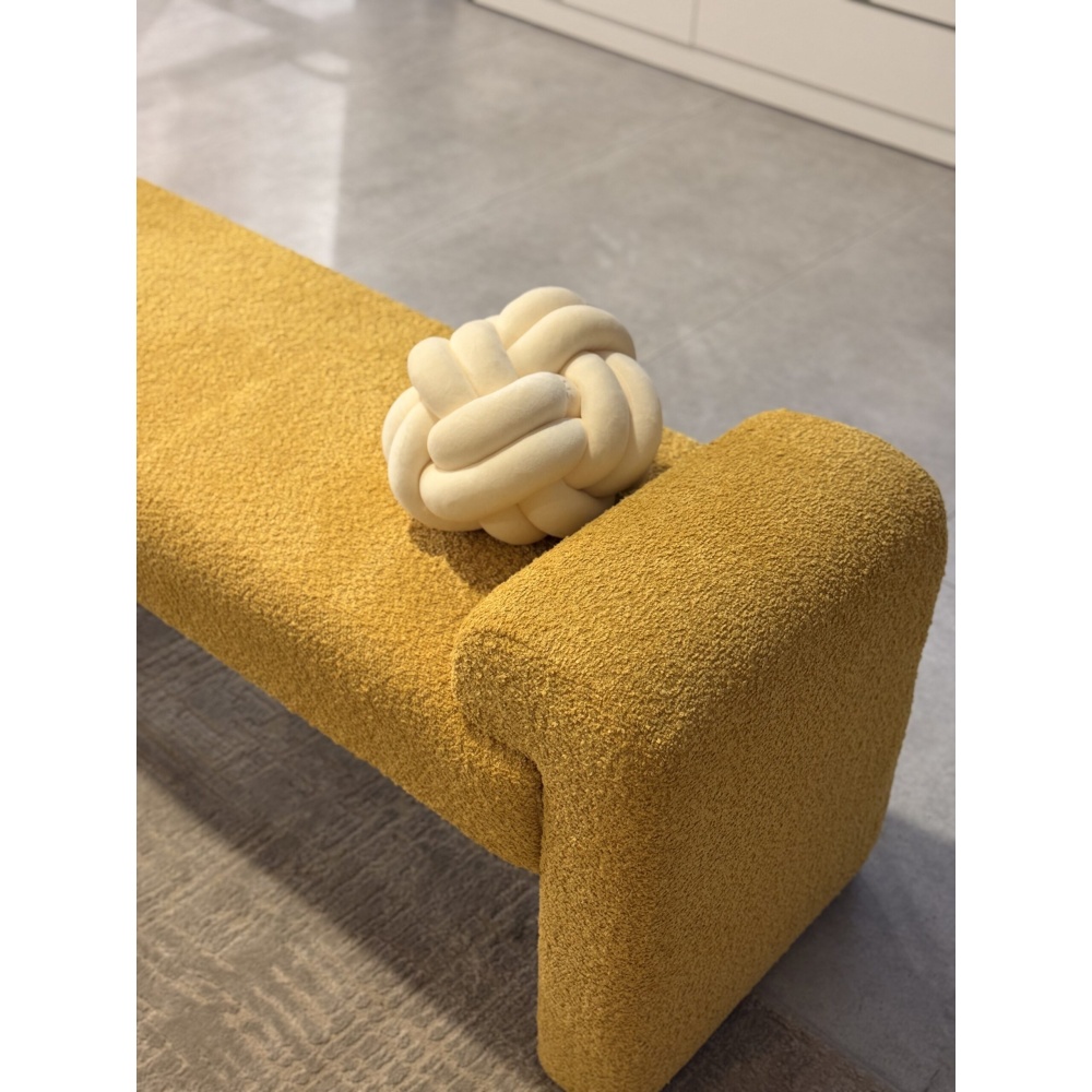 GRAINY - Urban Style Yellow Ottoman Bench - Image 5