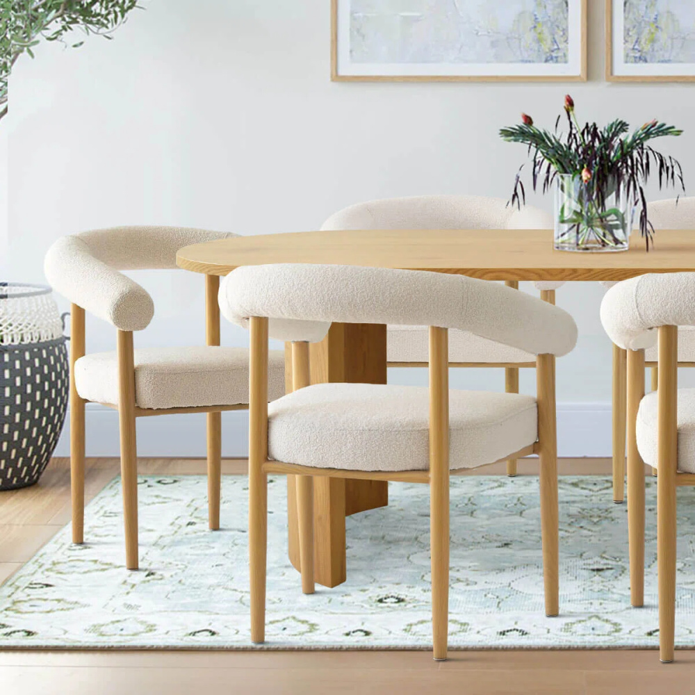 CHORD - Minimalist Design Oak Brown Dining Table Set - Image 3