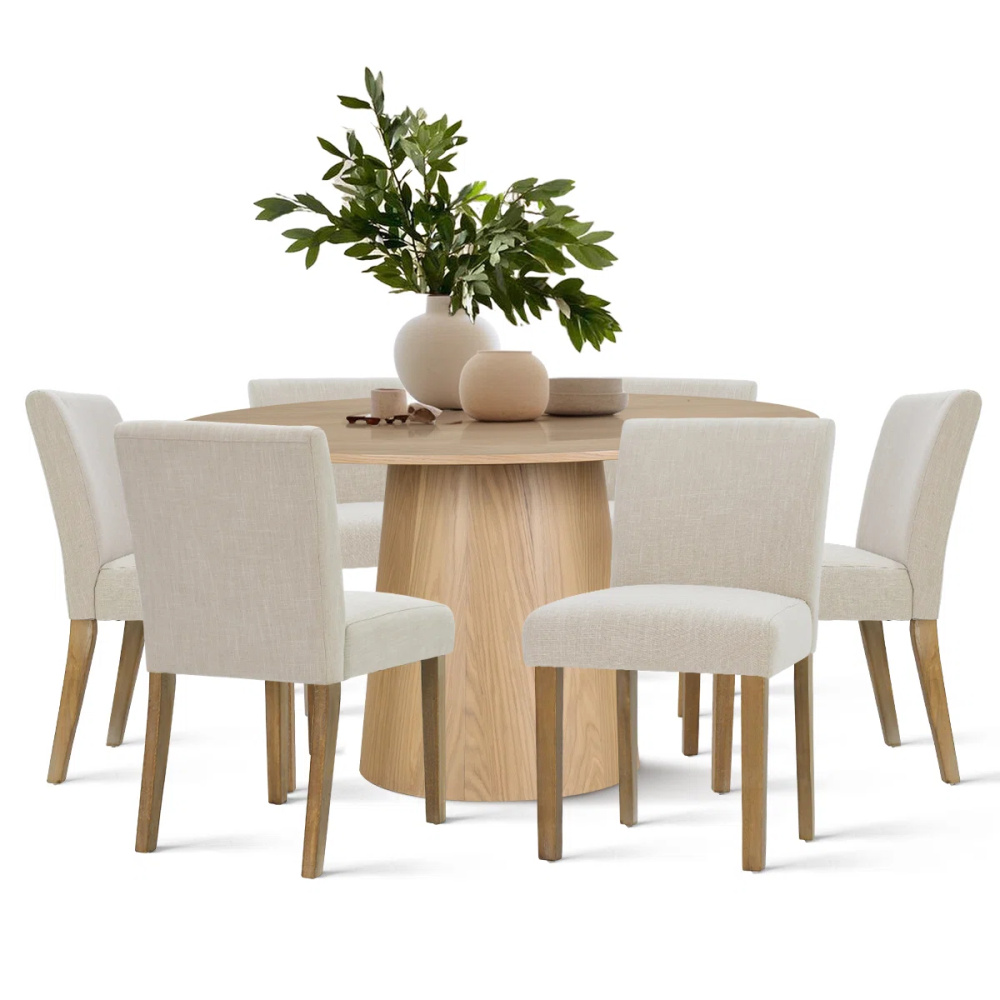 MARQUE - Classic Pedestal Style Dining Table Set - Image 4