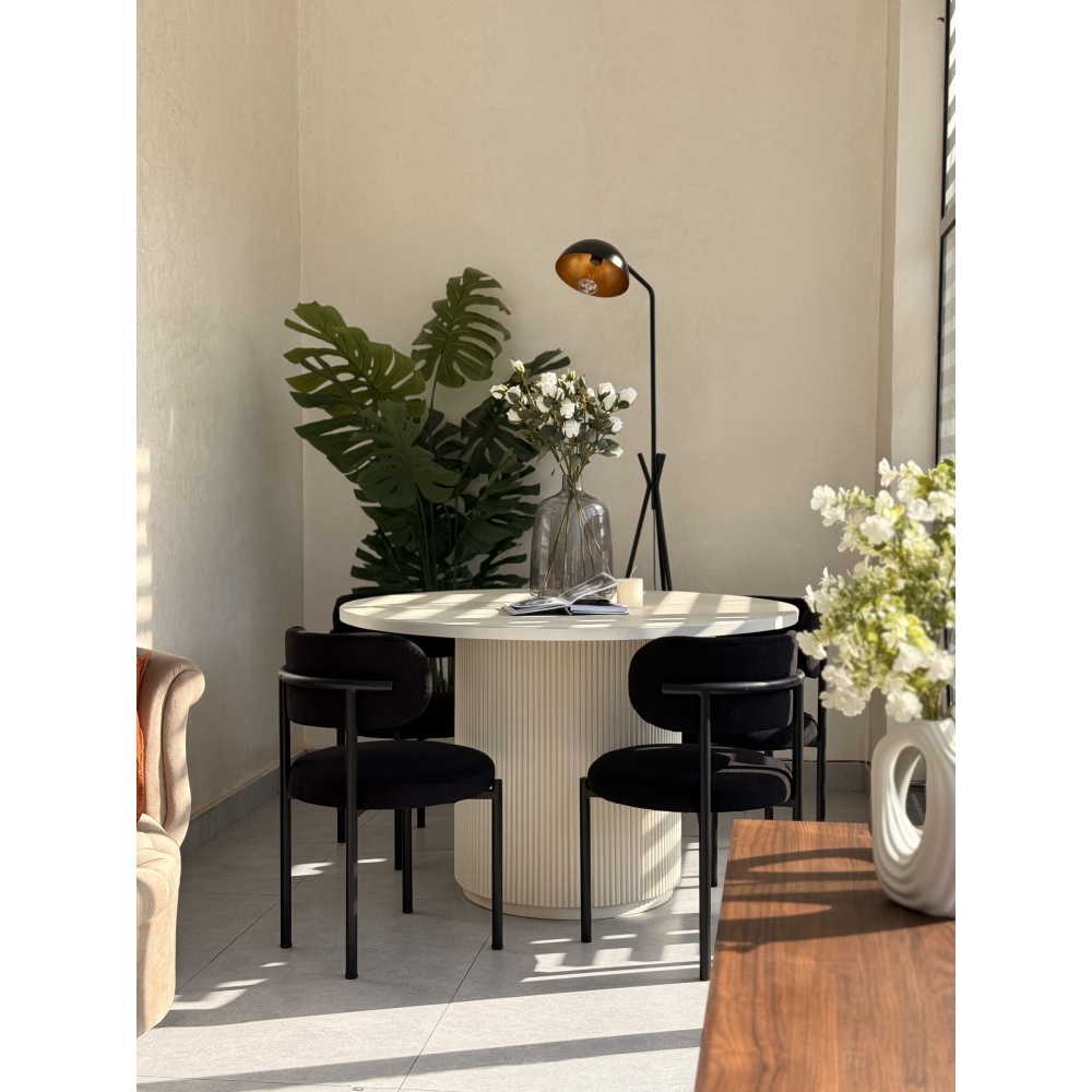 CIRCA - Contemporary Style Four Seater Dining Table Set - Image 2