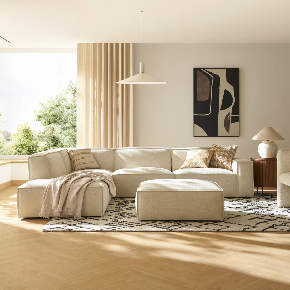 CREZIA - Contemporary Style L-Shape Sectional Sofa - Image 2
