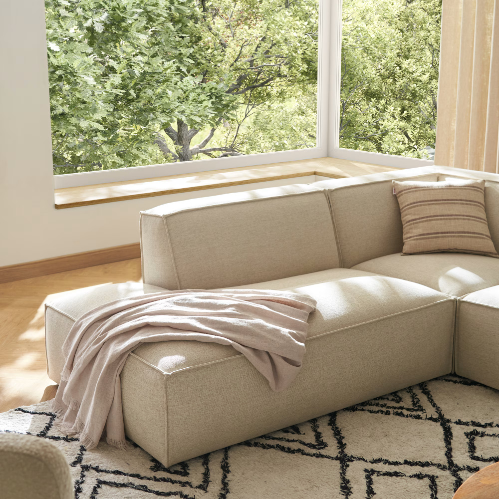 CREZIA - Contemporary Style L-Shape Sectional Sofa - Image 3