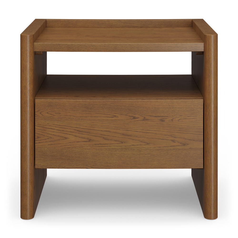 CALM - Minimalist Design Dark Oak Brown Nightstand - Image 2