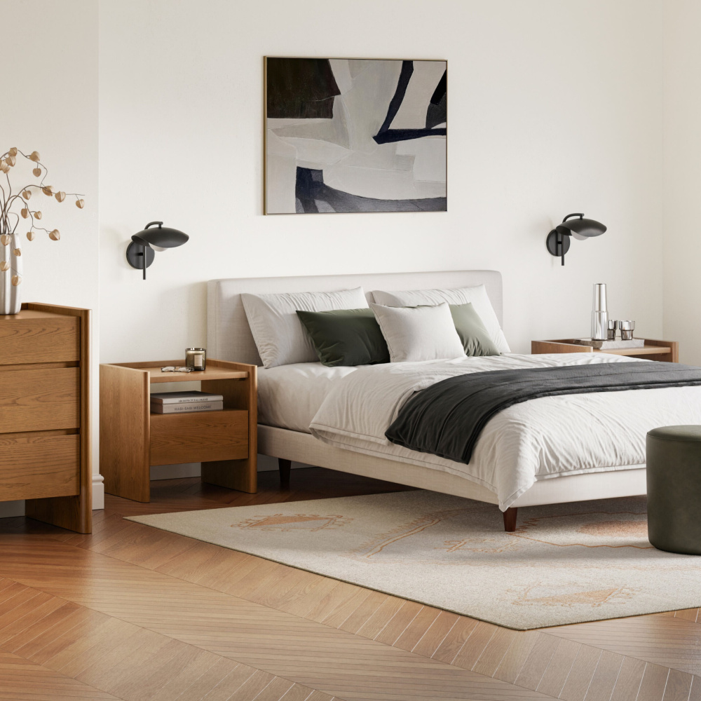 CALM - Minimalist Design Dark Oak Brown Nightstand - Image 7