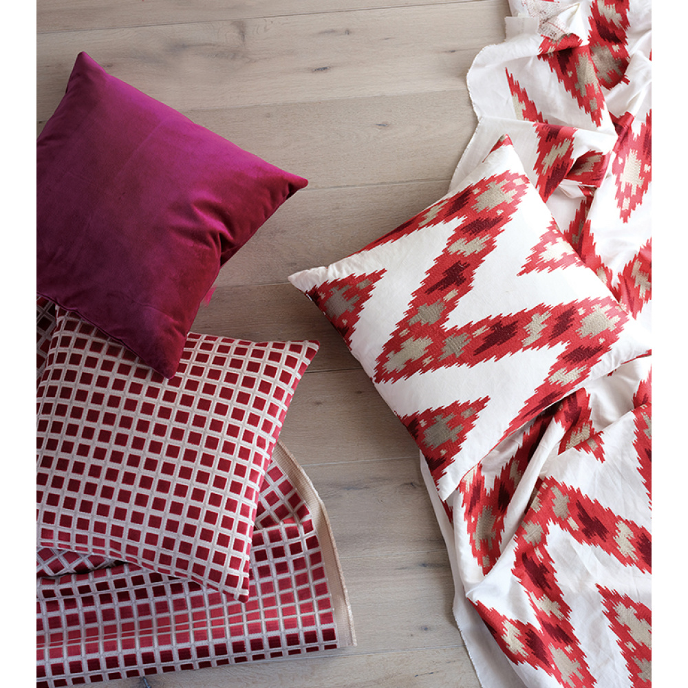 CRIMELLE - Classic Square Style Rasberry Pink Cushion - Image 2