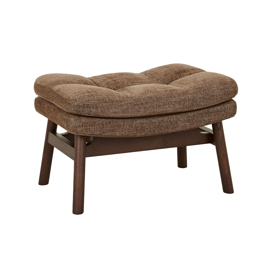HARBOR - Mid-Century Inspired Dark Brown Footrest Stool - Image 2