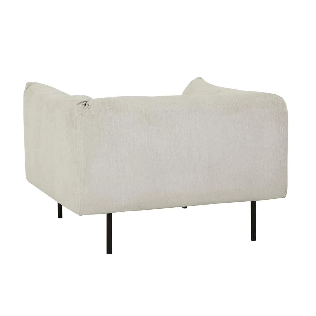 EMBRACE - Light Grey Folded Arms Accent Chair - Image 3
