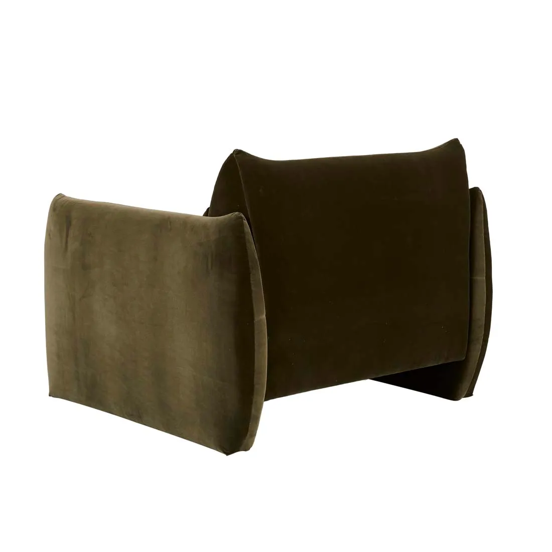 BODEN - Olive Green Flared Arms Accent Chair - Image 3