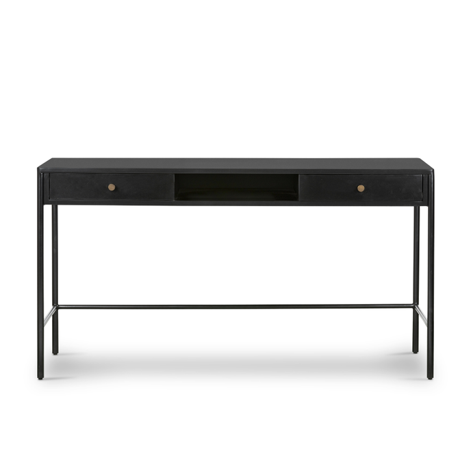 FONDA - Sleek Black Metallic Frame Work Desk