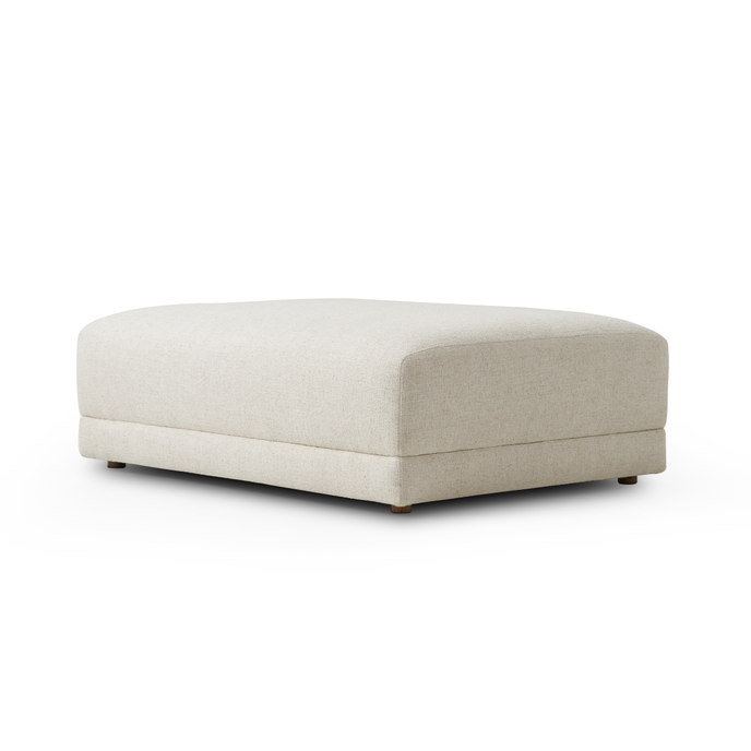 HAVENIX - Soft Edged Cream White Ottoman - Image 2