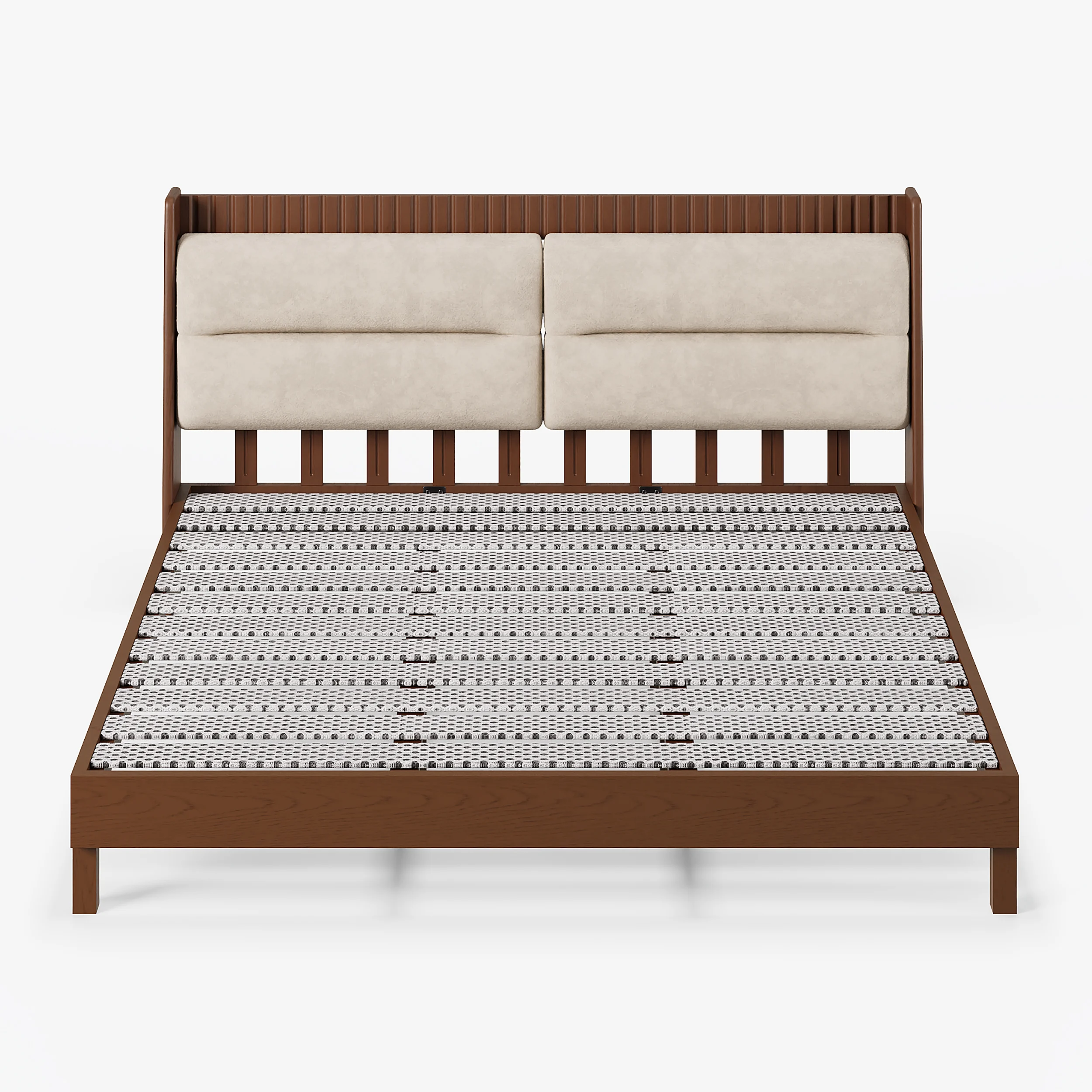 COCOON - Walnut Brown Polished Modern Bedroom Set - Image 6