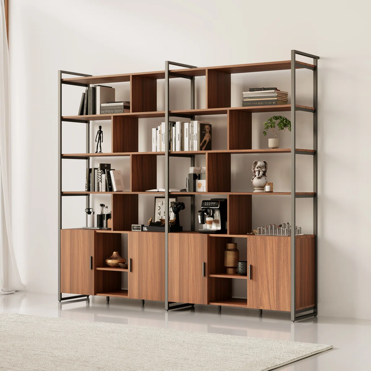 GRID - Industrial Style Multi-Storage Office Book Rack - Image 3