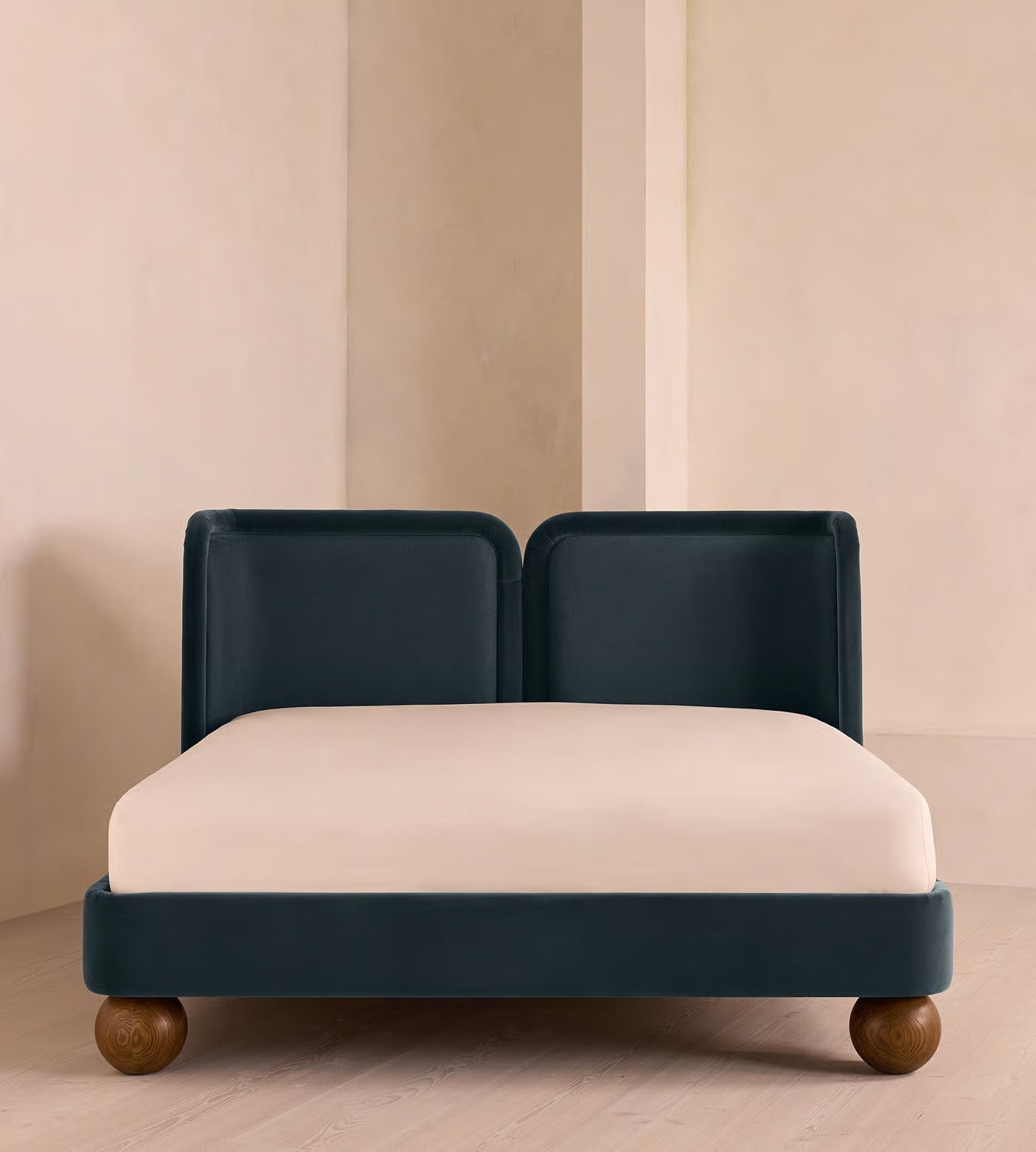 BRUDY – Royal Blue Suede King-Size Bed - Image 5