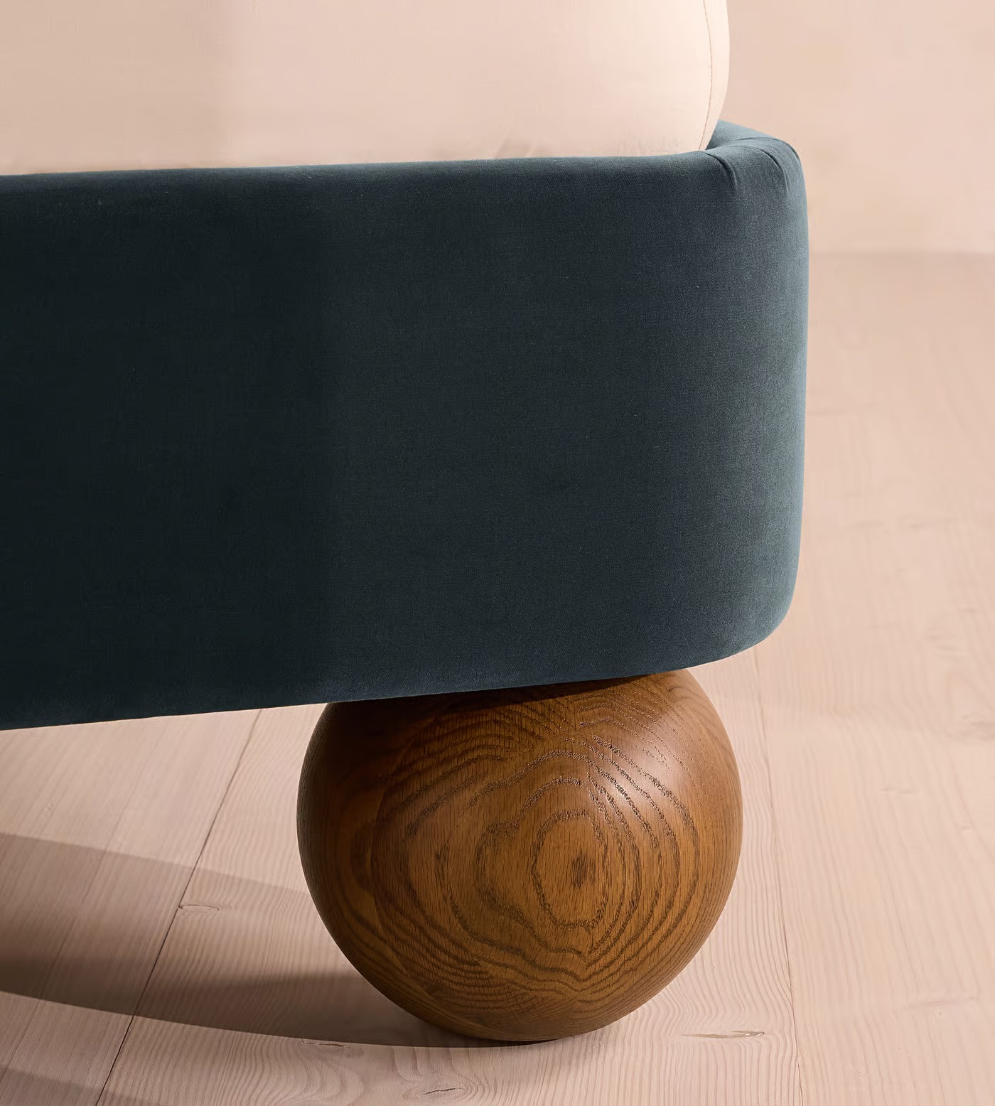 BRUDY – Royal Blue Suede King-Size Bed - Image 2