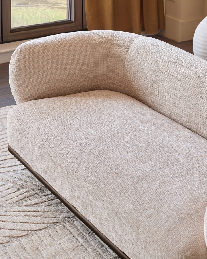 JADEN – Off White Sculpted Two Seater Sofa - Image 4