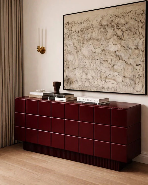 MERLOT – Burgundy Gloss Finish Sideboard