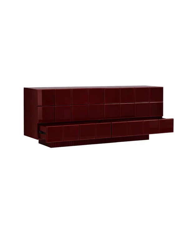 MERLOT – Burgundy Gloss Finish Sideboard - Image 5