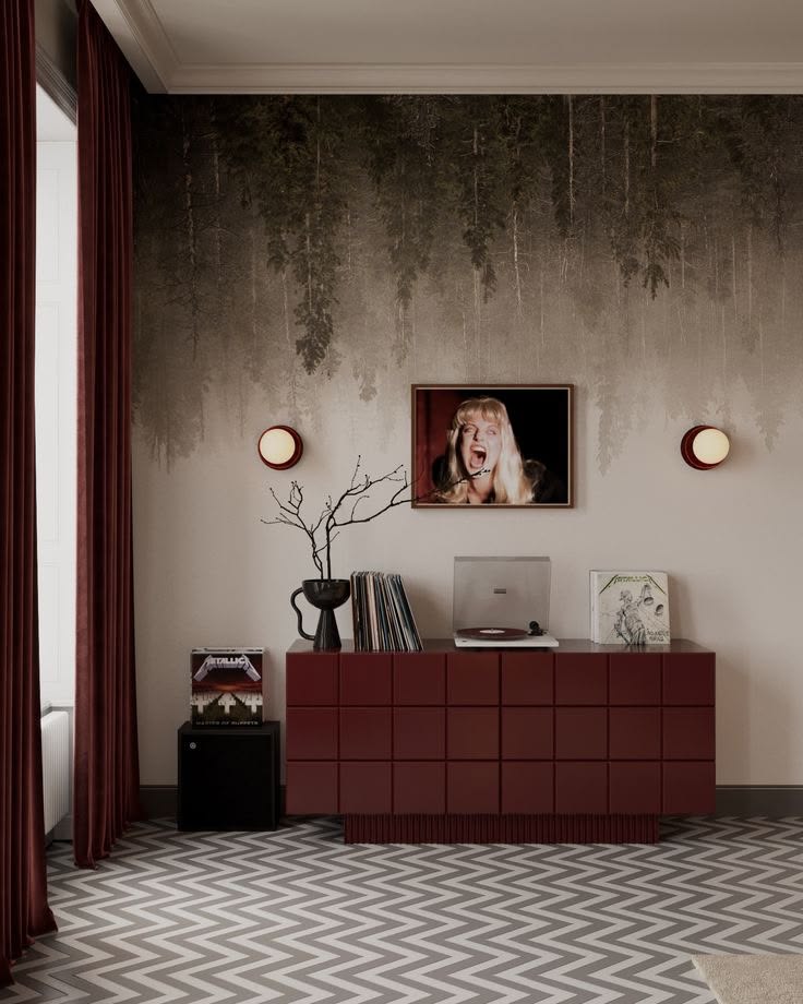 MERLOT – Burgundy Gloss Finish Sideboard - Image 6